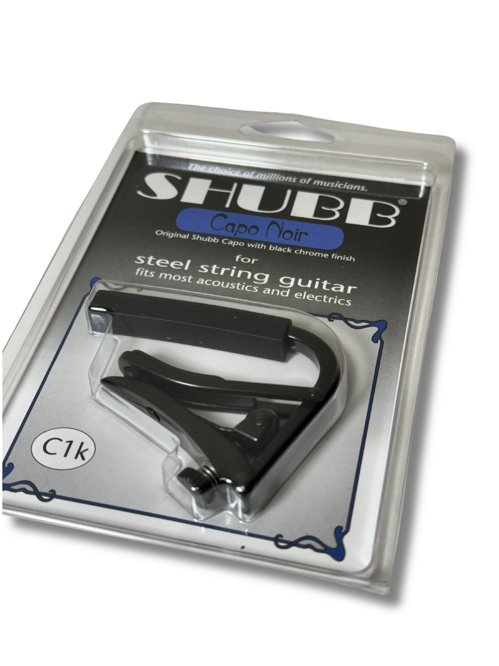 Shubb Capo for Steel String Guitar - BLACK