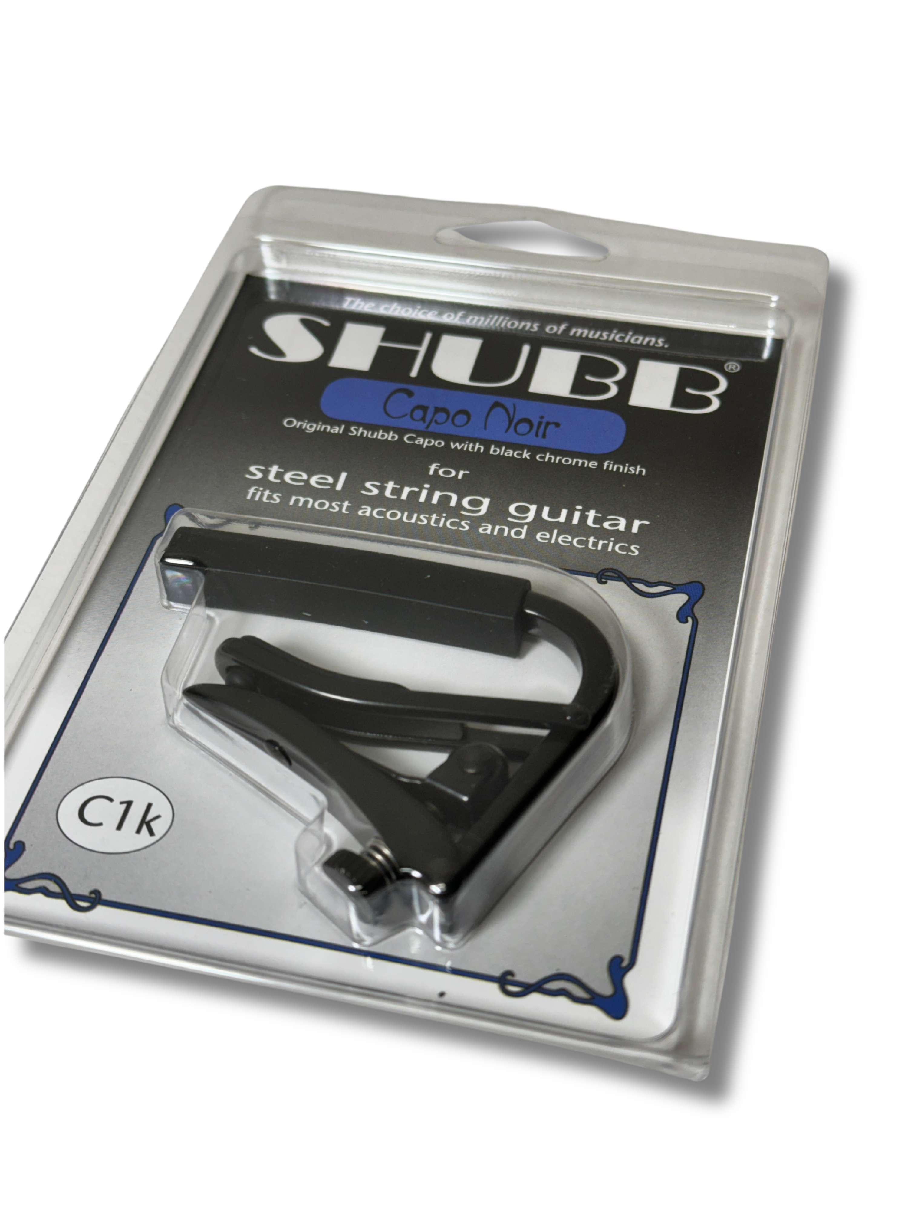 Shubb Capo for Steel String Guitar - BLACK