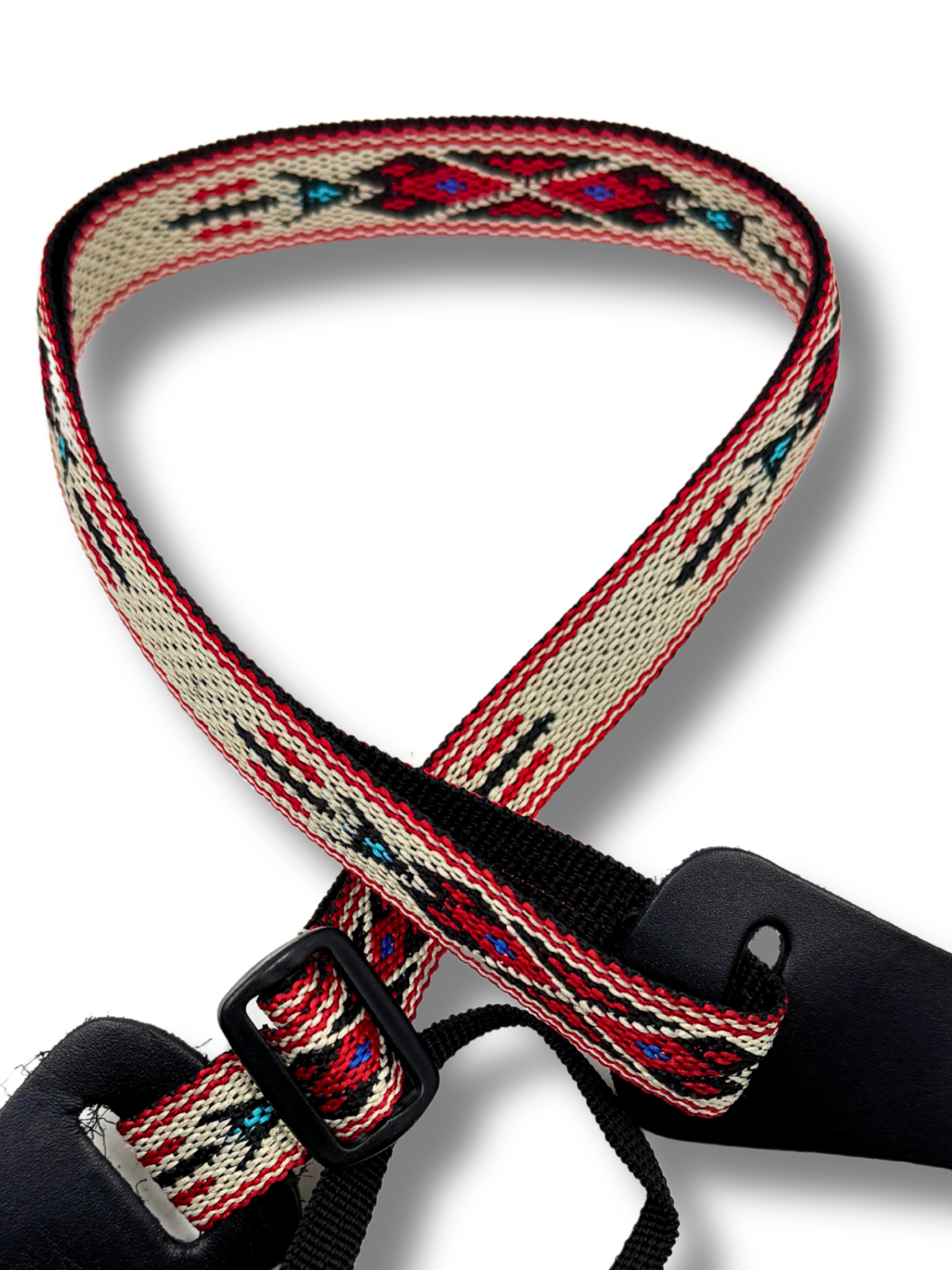 DSL Weaving POLY-TOTEM-RED Ukulele Strap