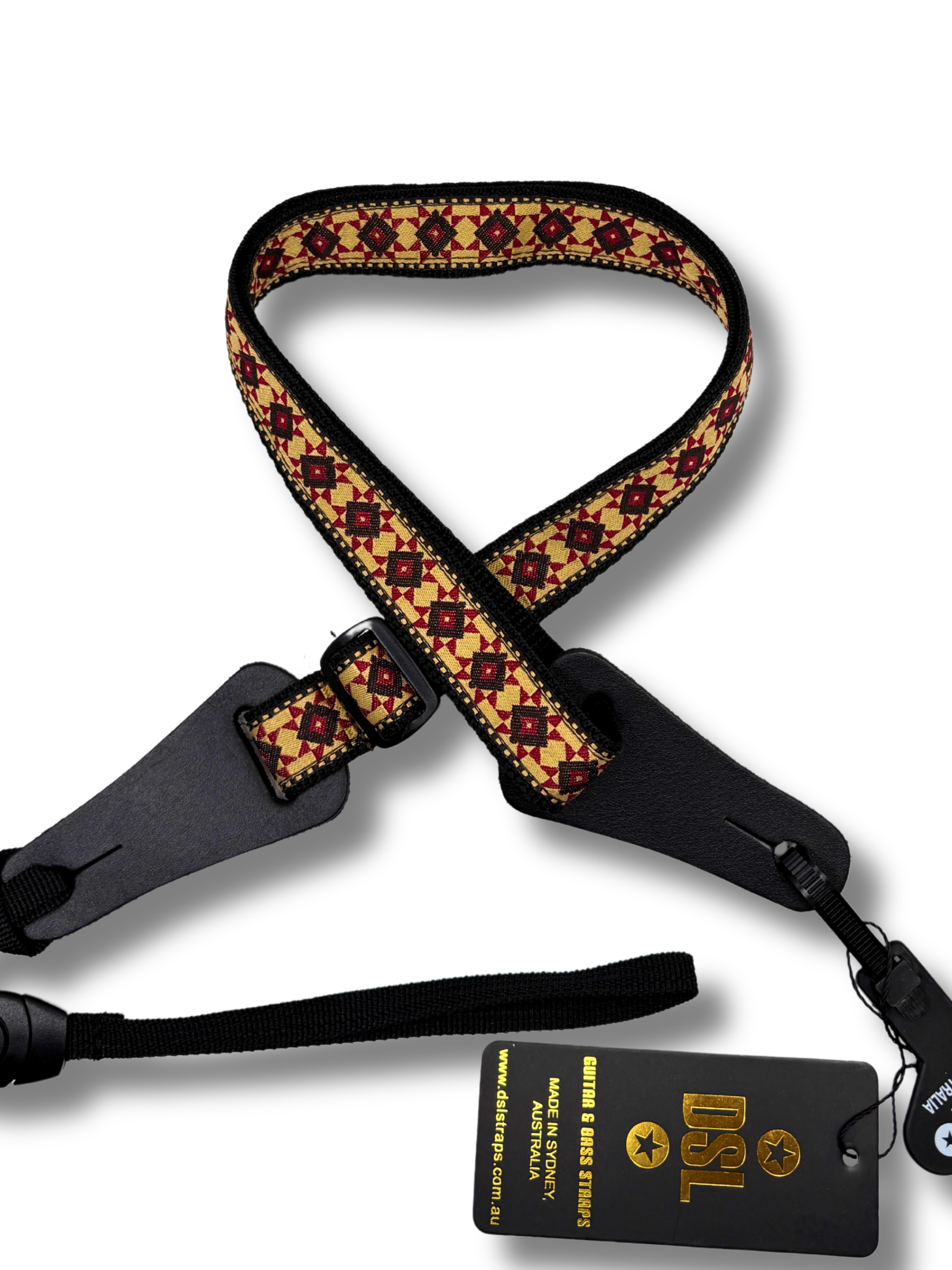 DSL Weaving POLY-TILE-BROWN Ukulele Strap