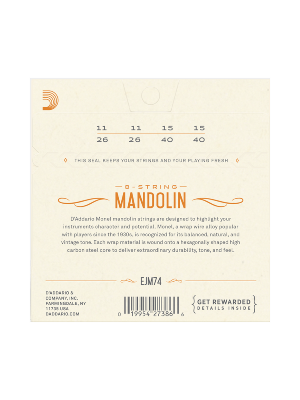 D'Addario 8 String Mandolin Strings