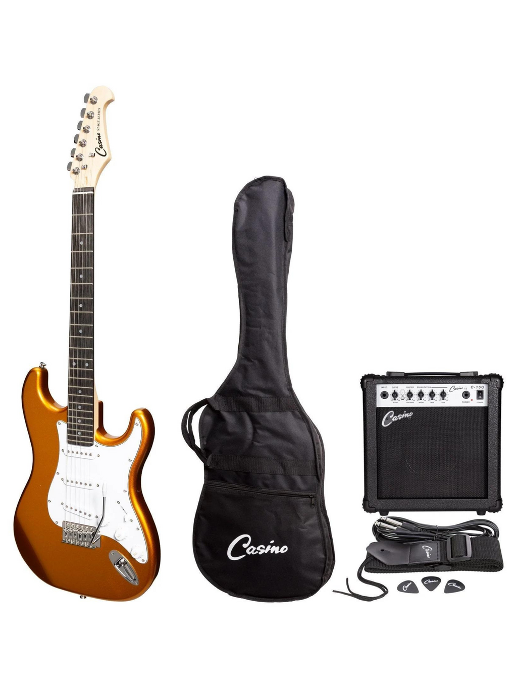 Casino Electric Guitar and Amplifier Pack - GOLD