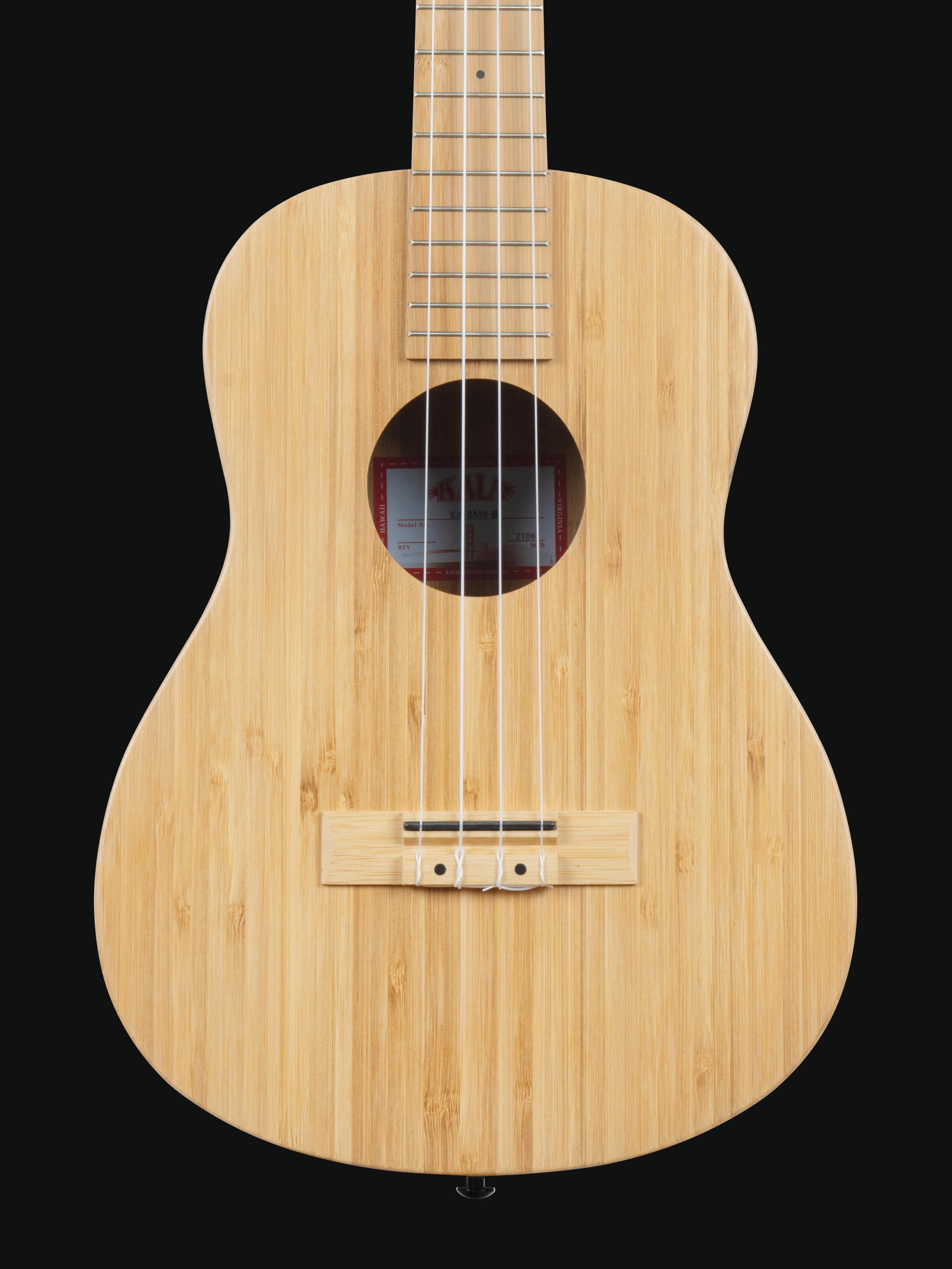 Kala Bamboo Baritone Ukulele with Kala Gig Bag - BARITONE SIZE