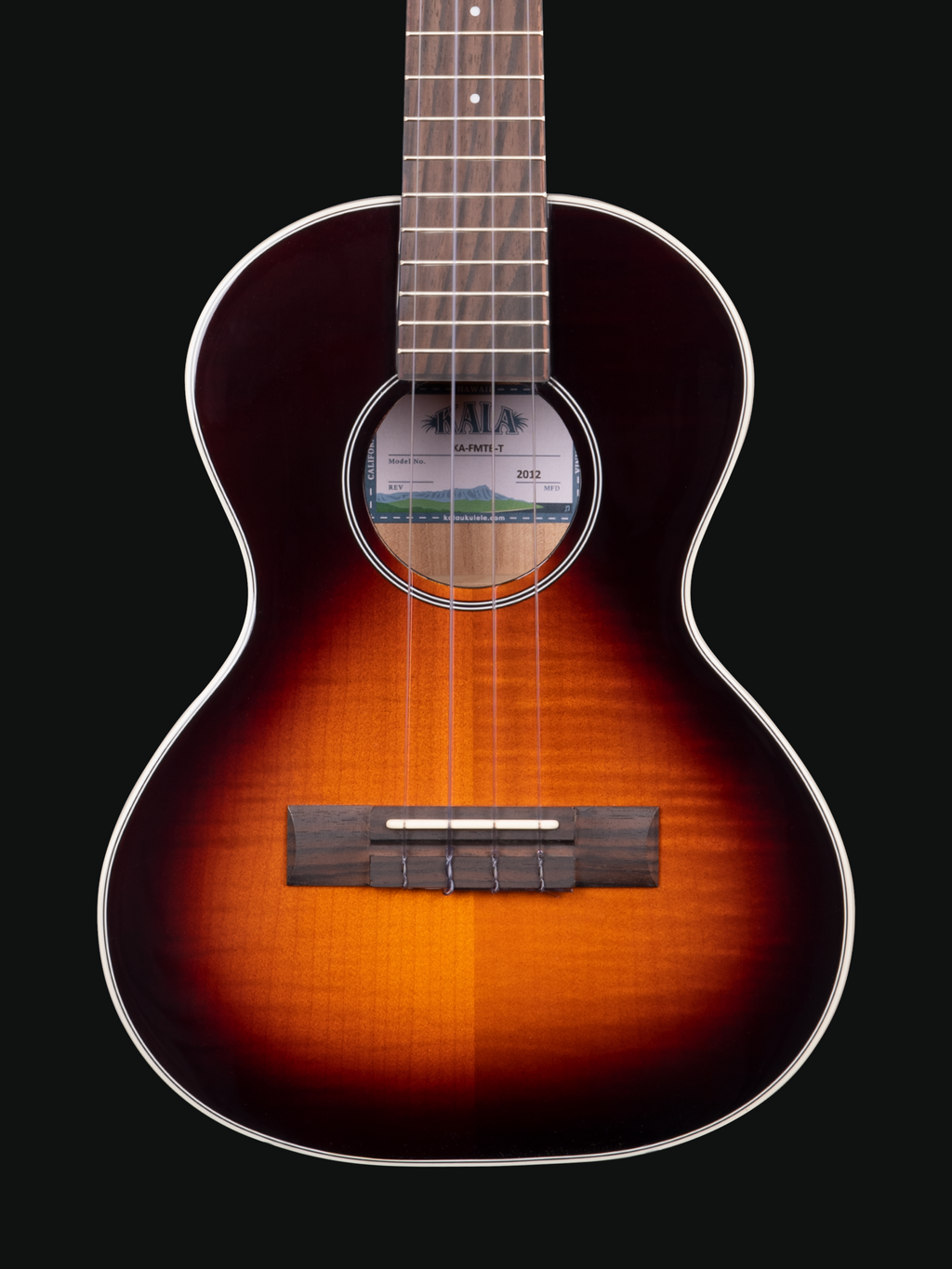Kala Gloss Flame Maple Ukulele - TENOR SIZE