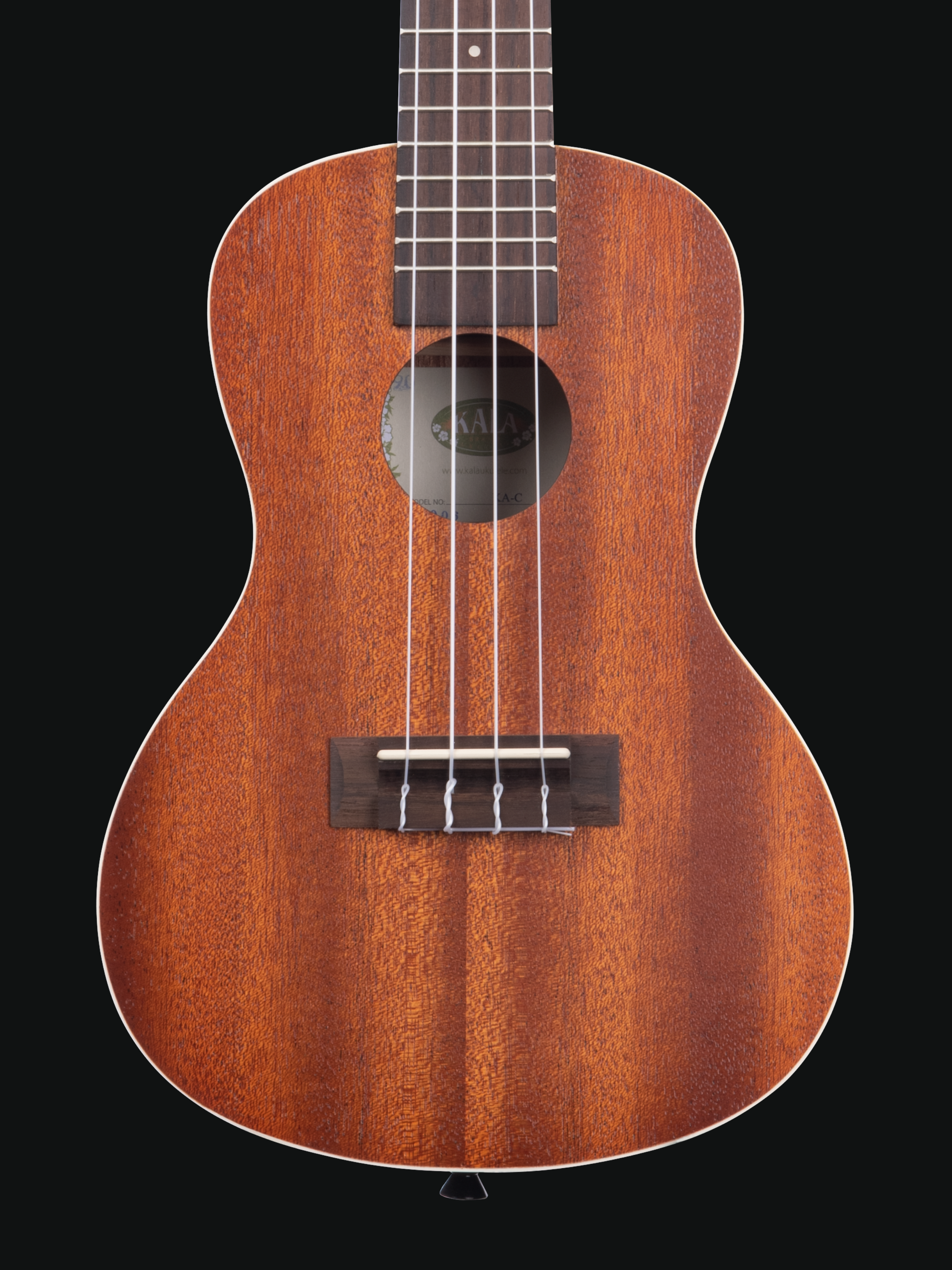 Kala Satin Mahogany Ukulele with Pickup and Gig Bag - CONCERT SIZE