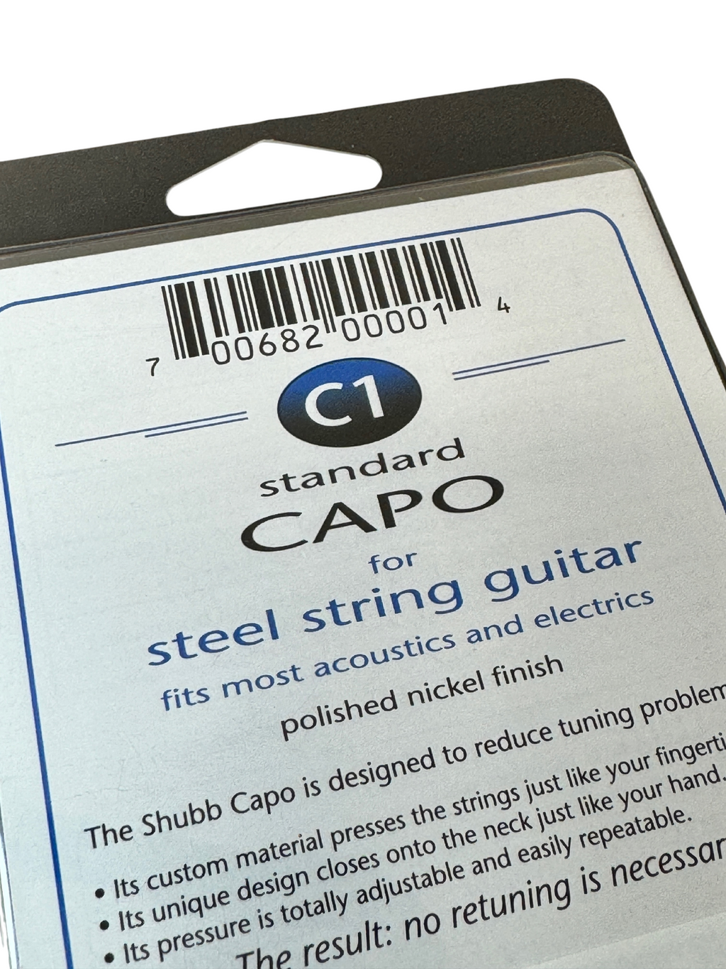 Shubb Capo for Steel String Guitar - NICKEL PLATED BRASS