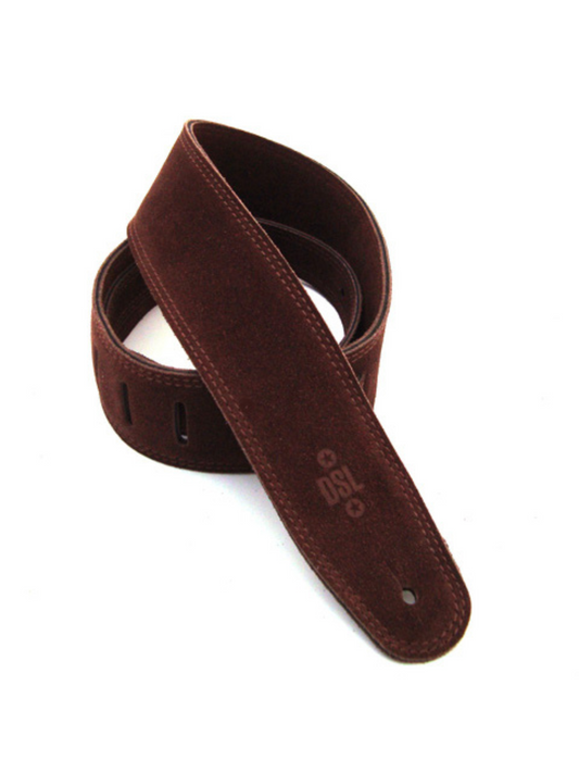 DSL Premium Suede Guitar Strap - BROWN