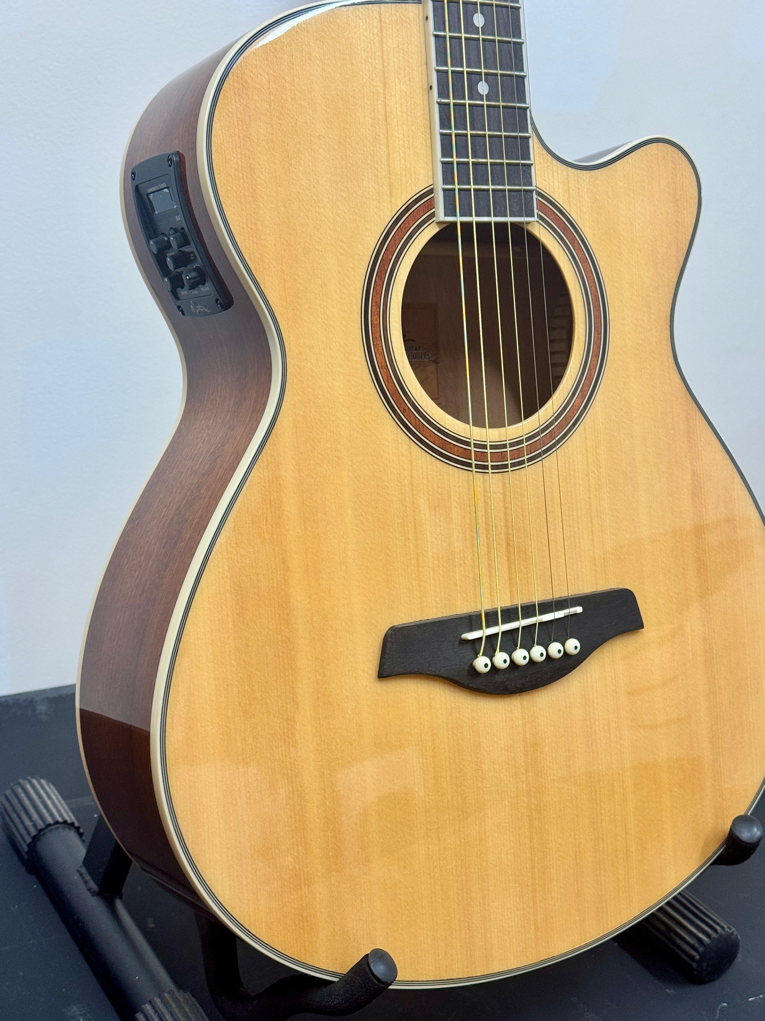 Martinez '41 Series' Acoustic Electric Guitar - Natural Gloss
