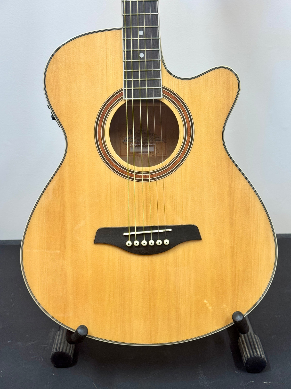 Martinez '41 Series' Acoustic Electric Guitar - Natural Gloss