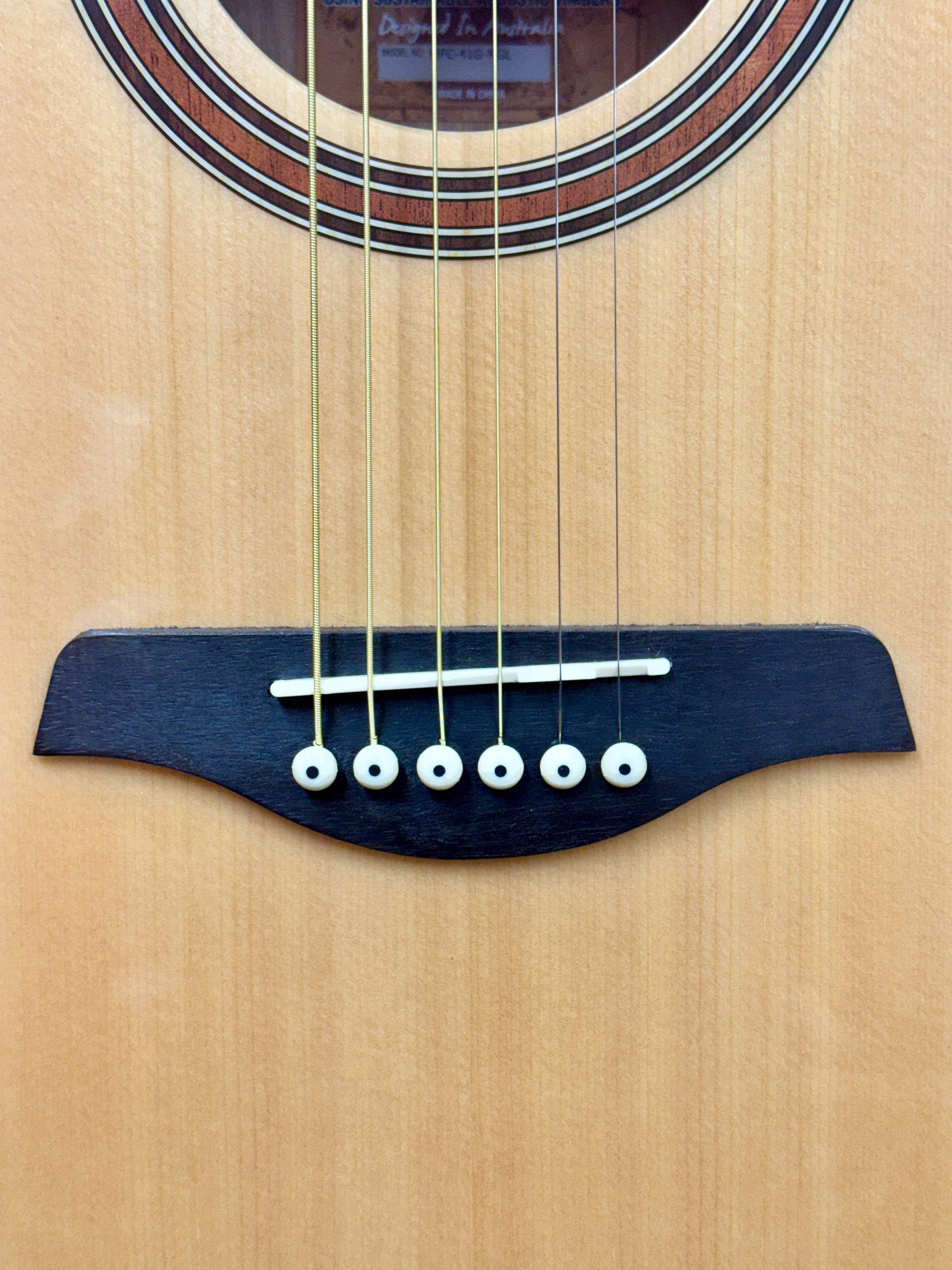 Martinez '41 Series' Acoustic Electric Guitar - Natural Gloss