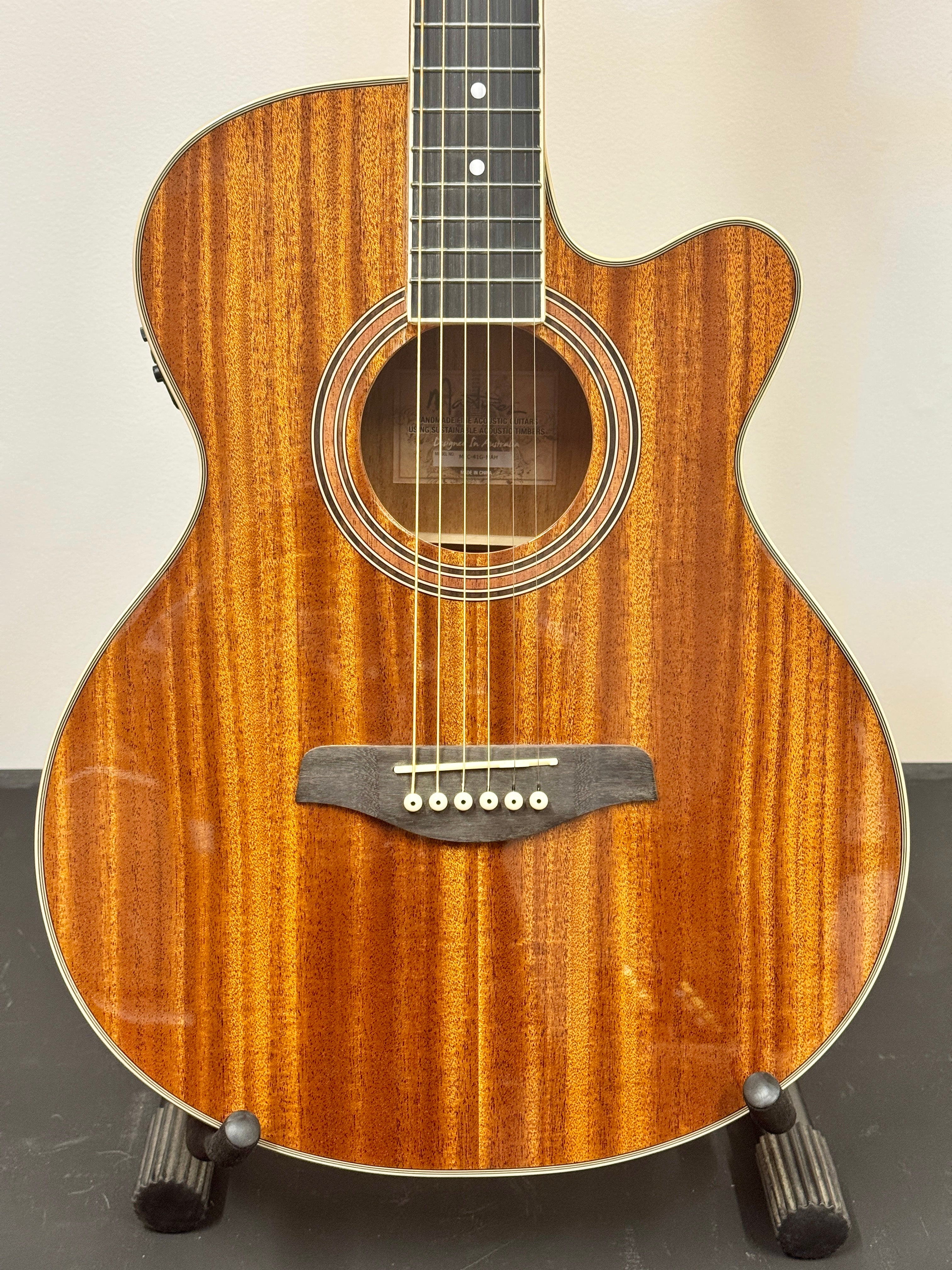 Martinez '41 Series' Acoustic Electric Guitar - Mahogany