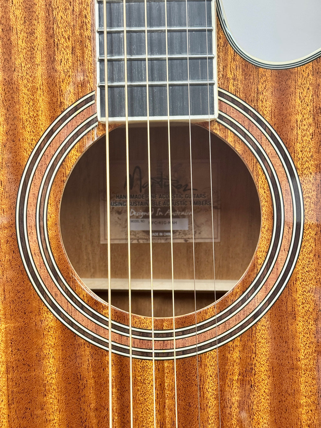 Martinez '41 Series' Acoustic Electric Guitar - Mahogany