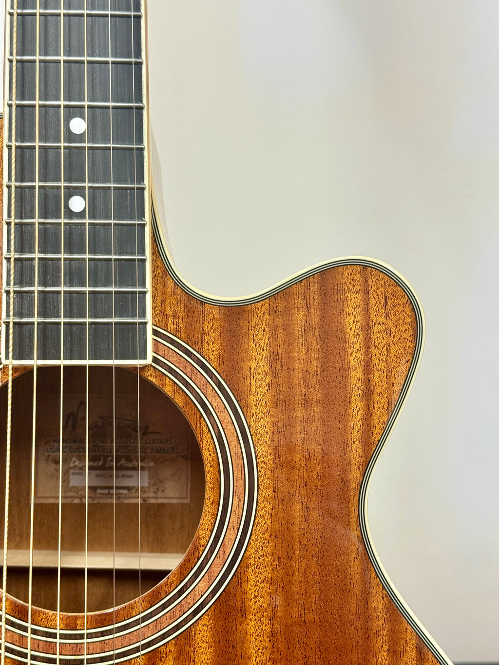 Martinez '41 Series' Acoustic Electric Guitar - Mahogany