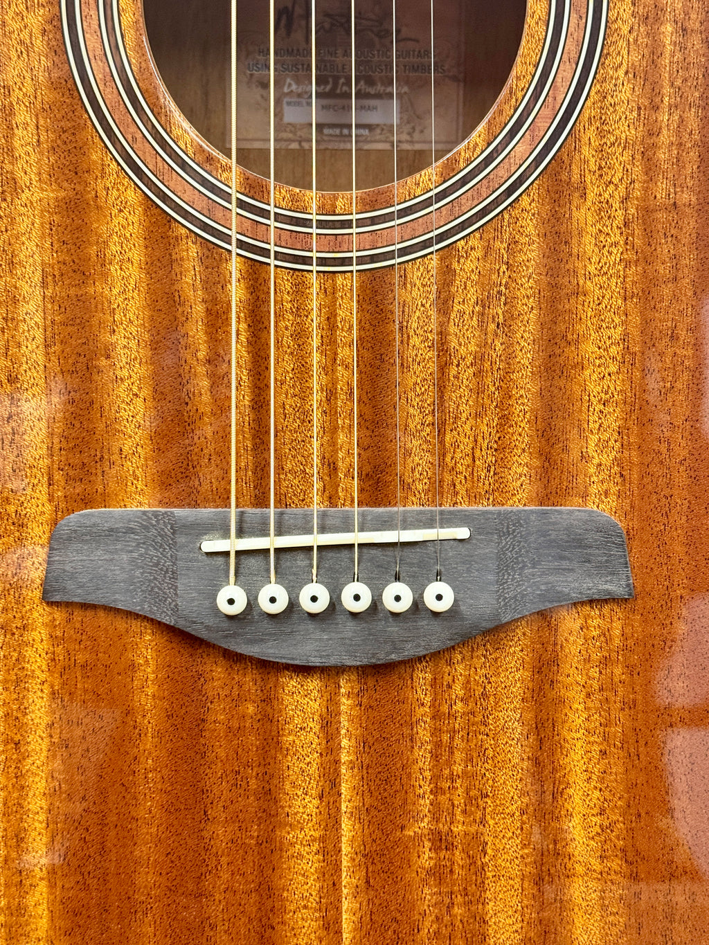 Martinez '41 Series' Acoustic Electric Guitar - Mahogany