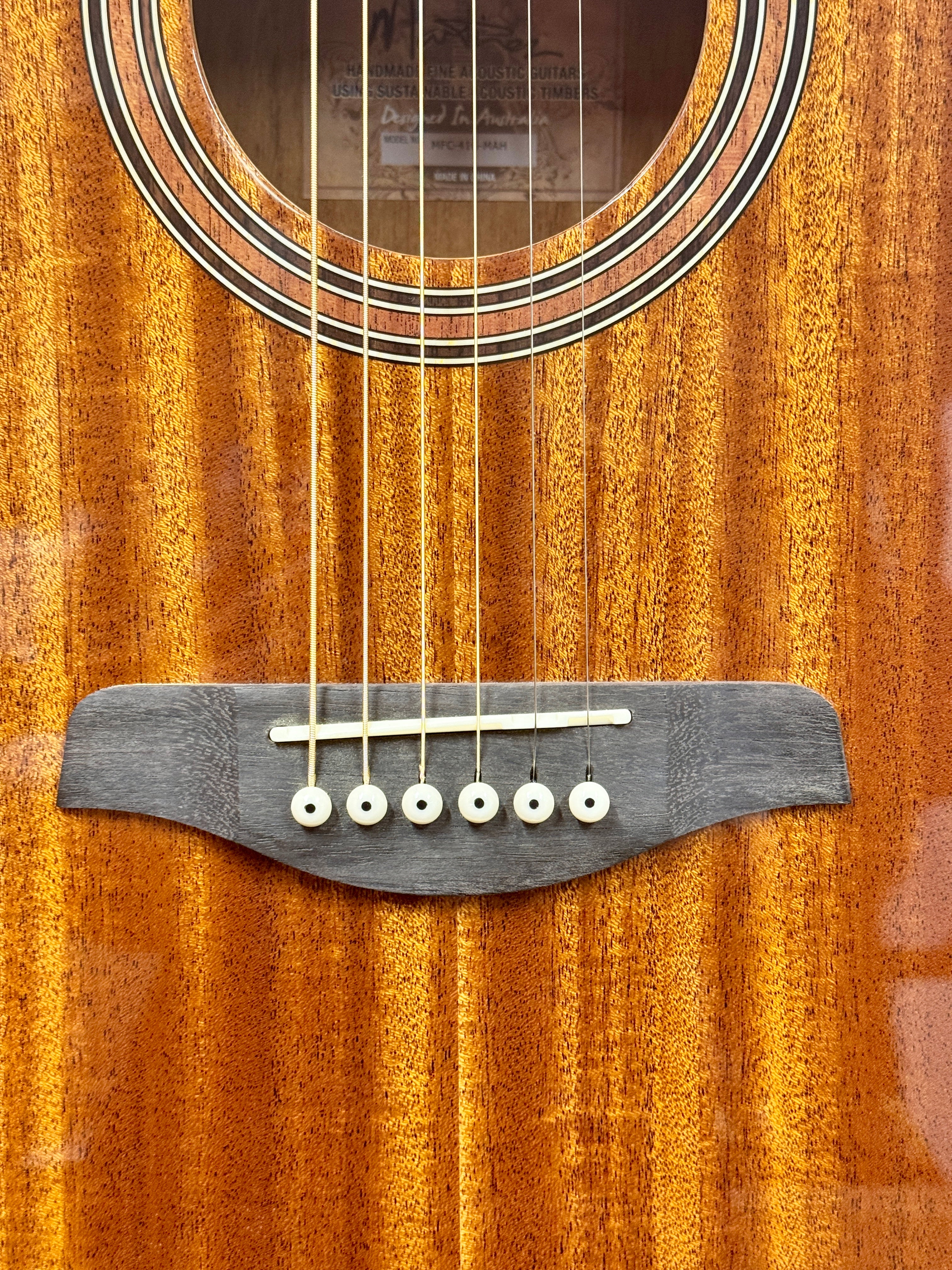 Martinez '41 Series' Acoustic Electric Guitar - Mahogany