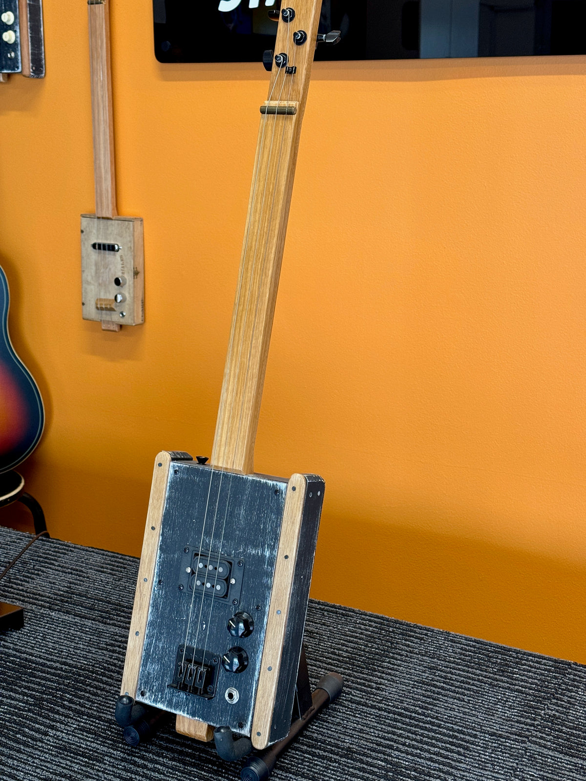 Buzz Box Three String Slide Guitar - Cigar Box Guitar