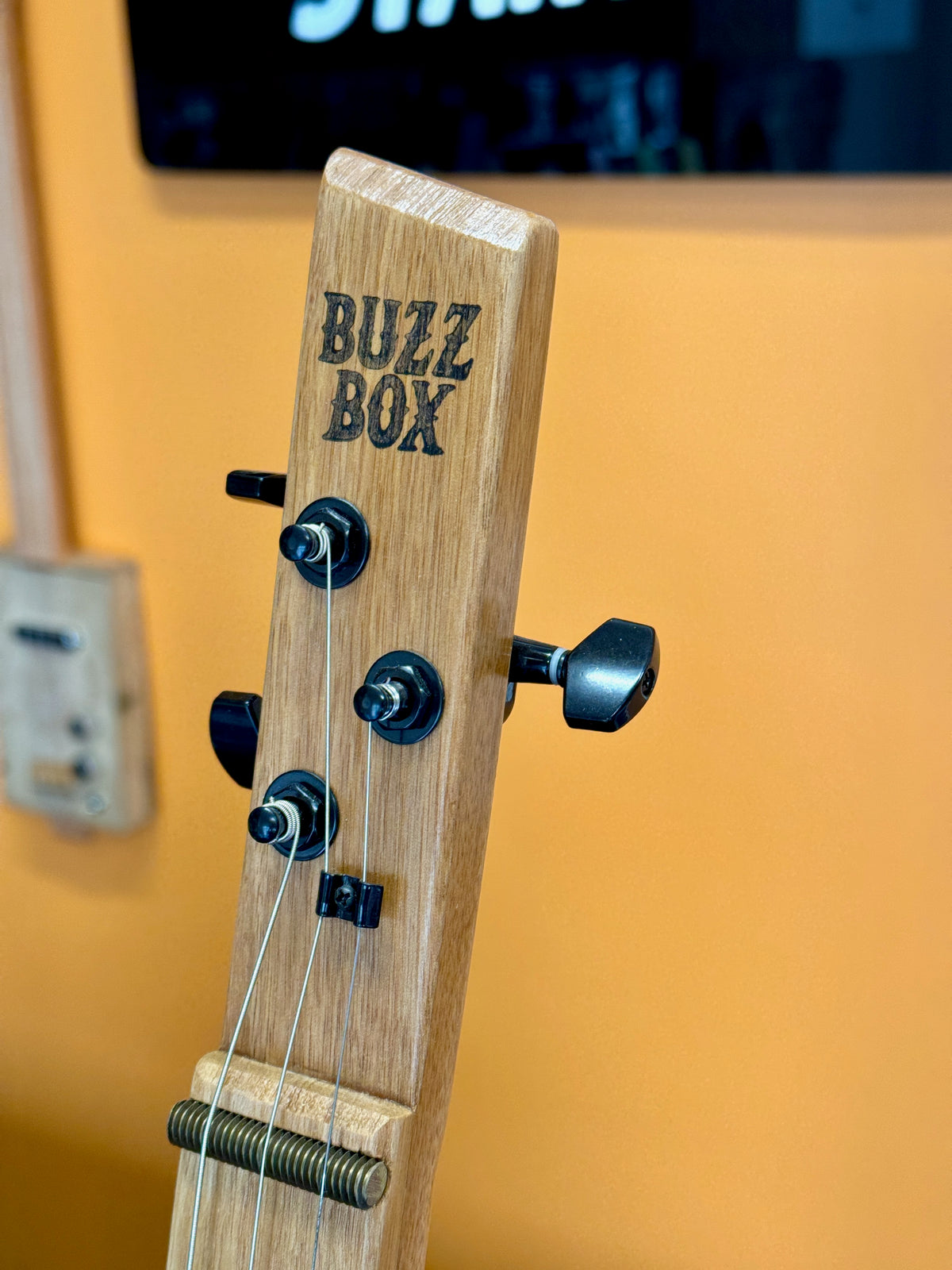 Buzz Box Three String Slide Guitar - Cigar Box Guitar