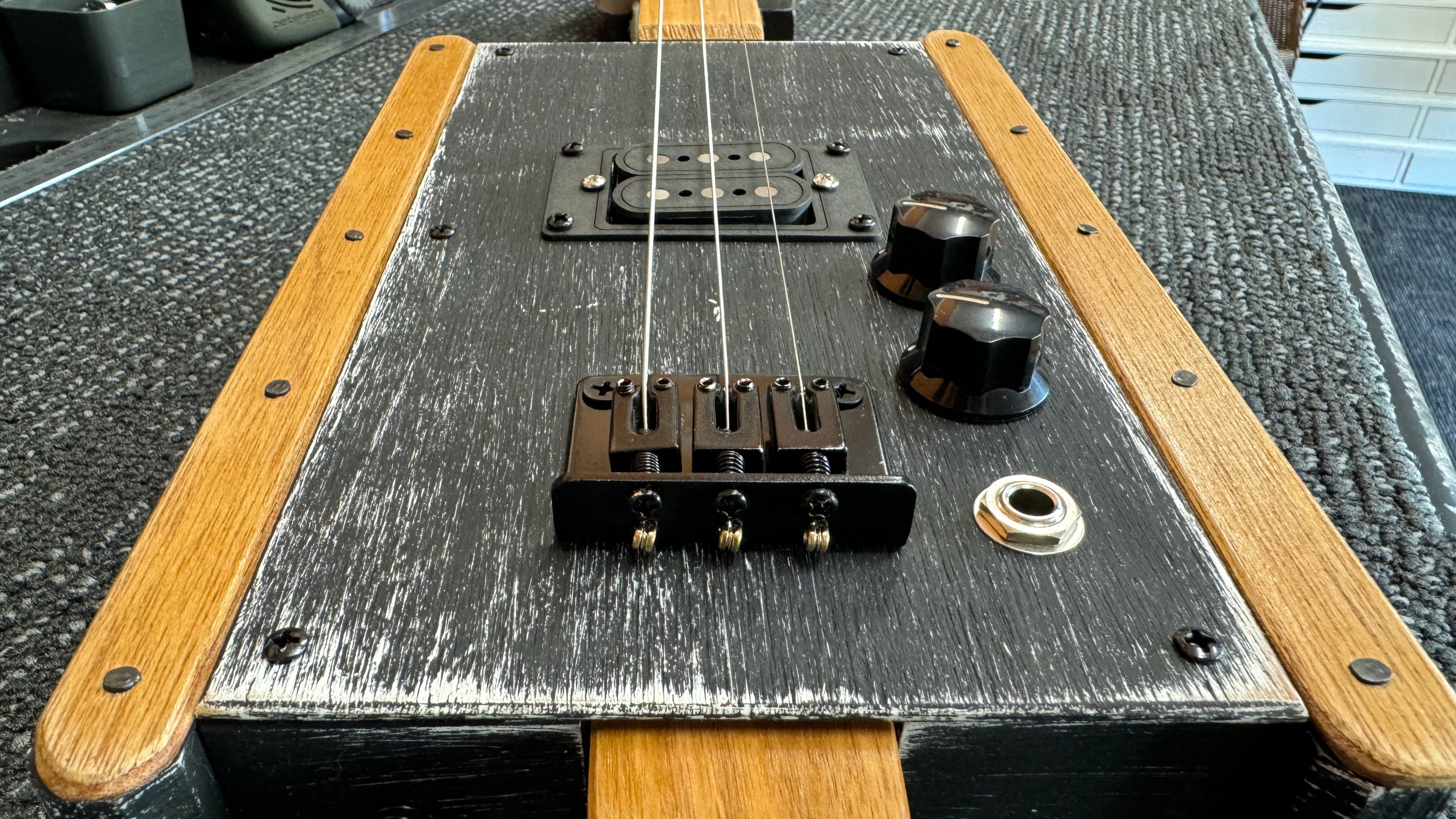Buzz Box Three String Slide Guitar - Cigar Box Guitar