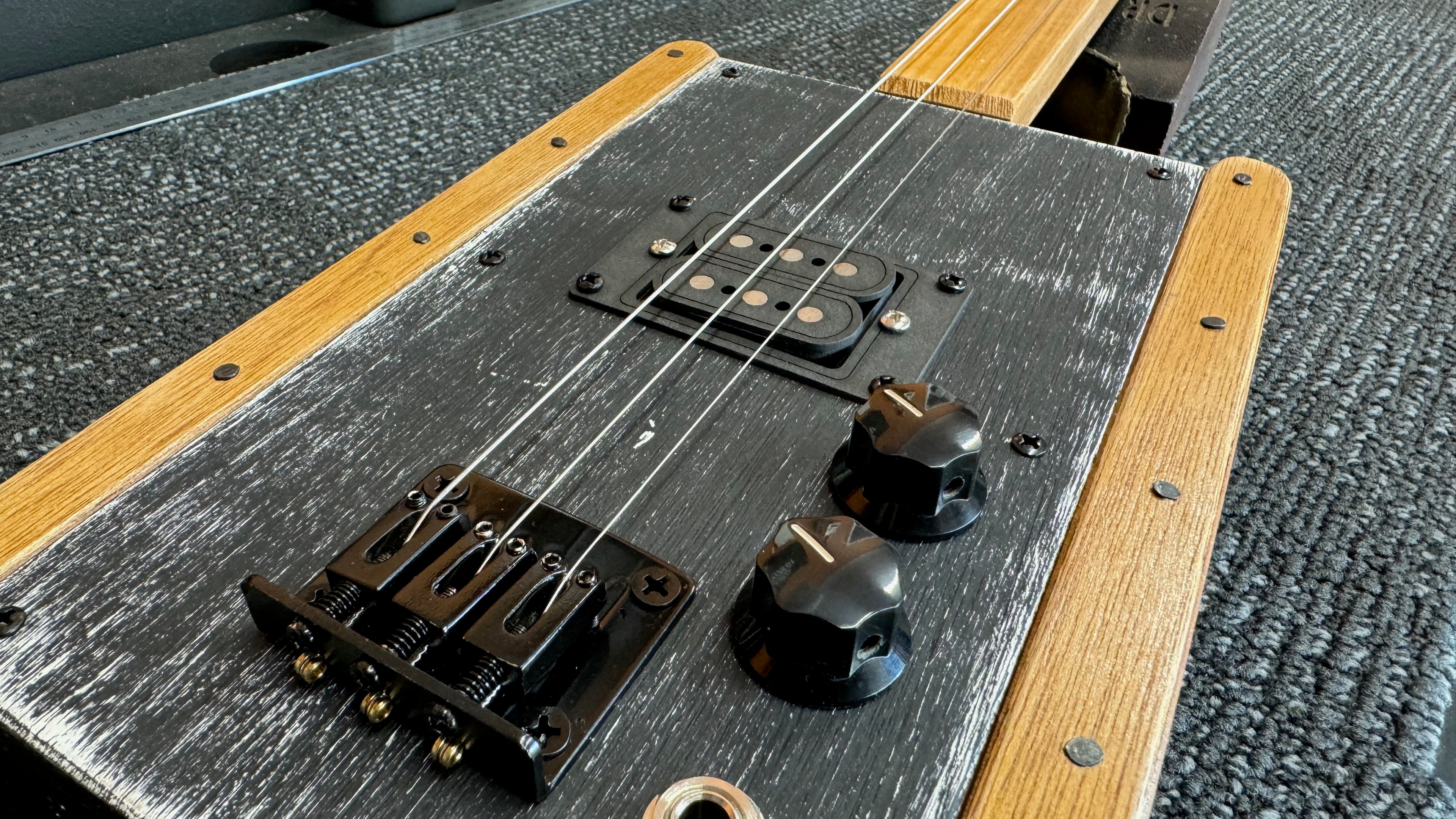 Buzz Box Three String Slide Guitar - Cigar Box Guitar